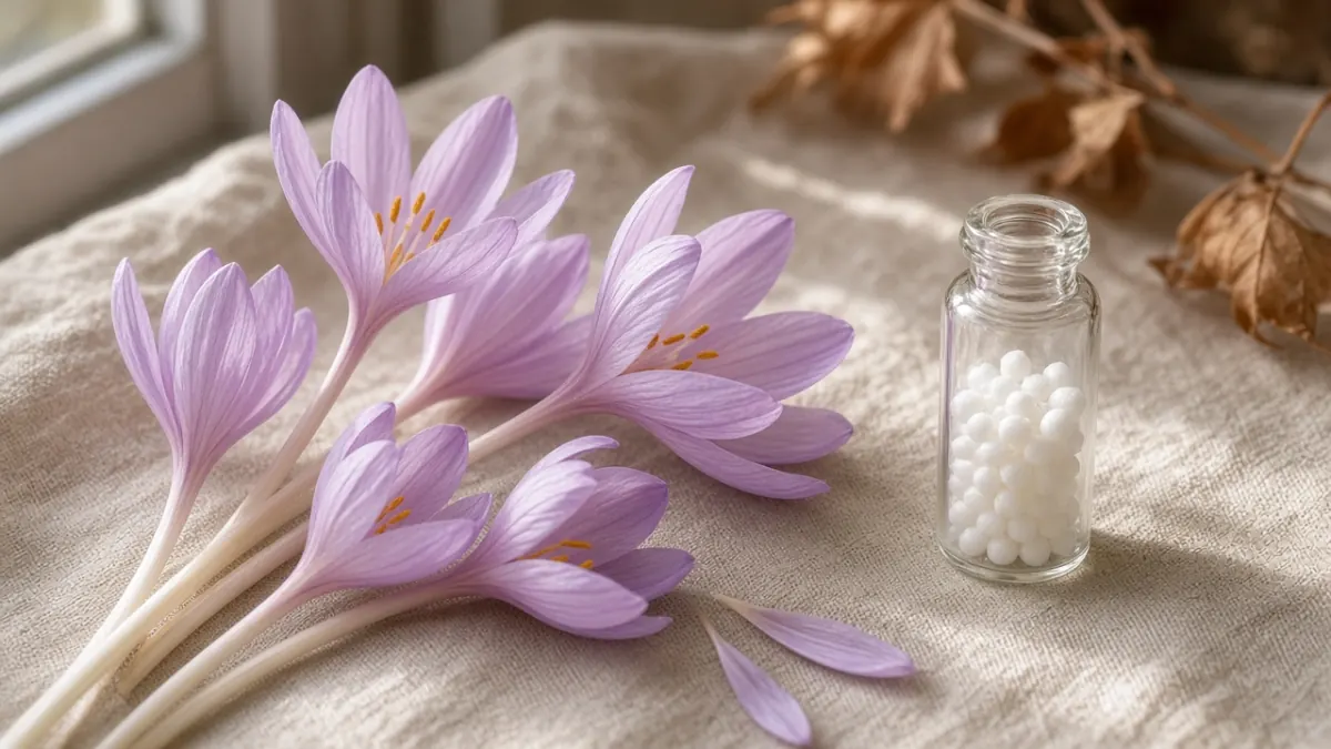Colchicum 30: Gout Picture vs Autumn Crocus Poison