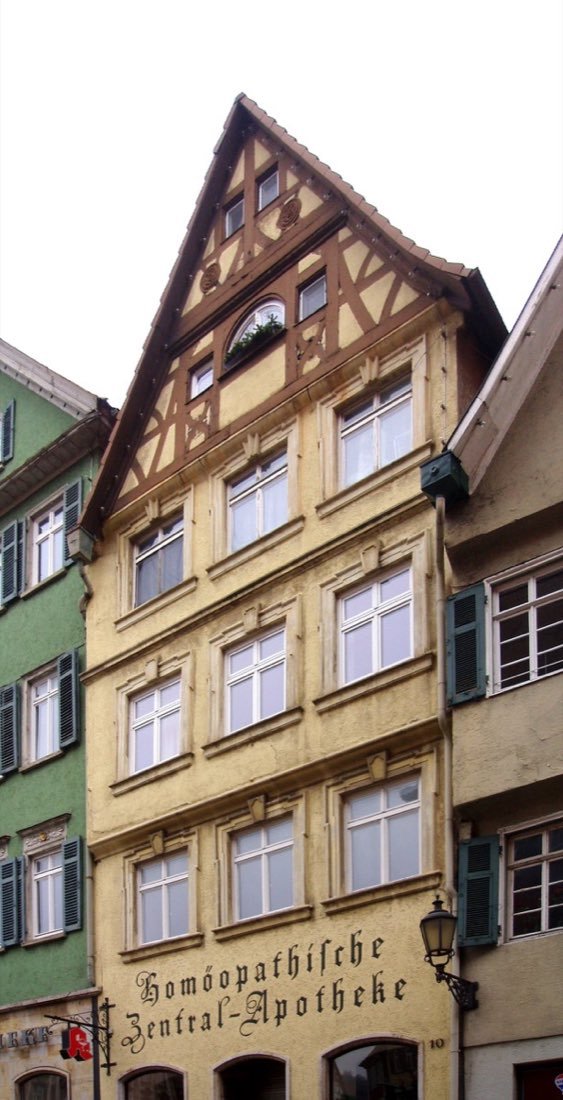 The front of a homeopathic pharmacy, where dilutions and mother tinctures are dispensed