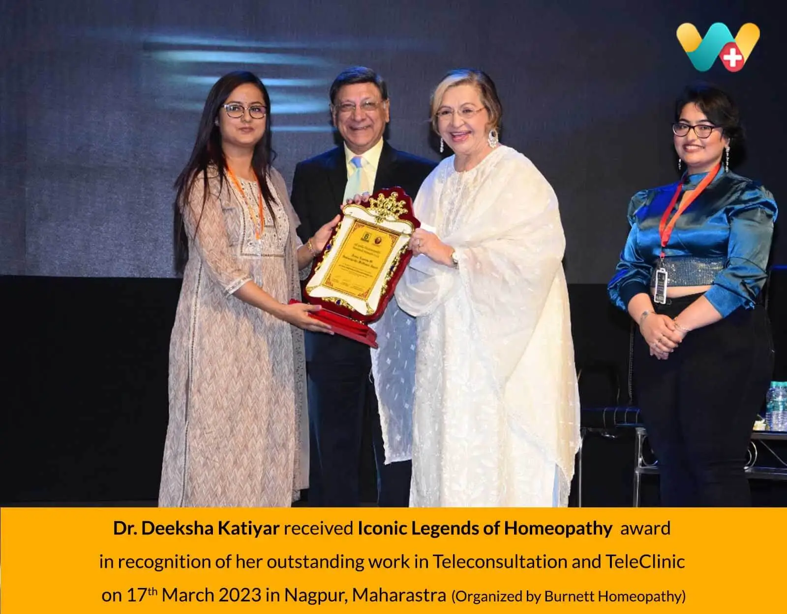 Dr. Deeksha Katiyar Receiving Award for Best Doctor